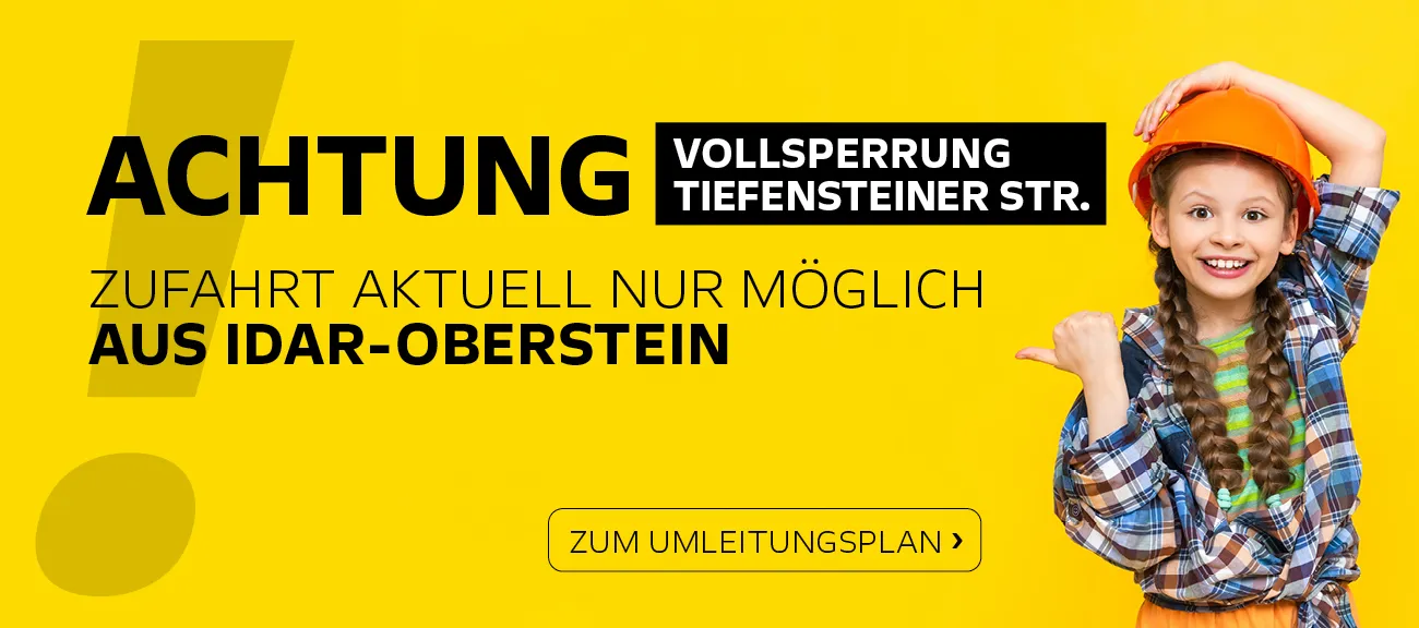 Hinweis Umleitung Standort Barth Frey Baustelle