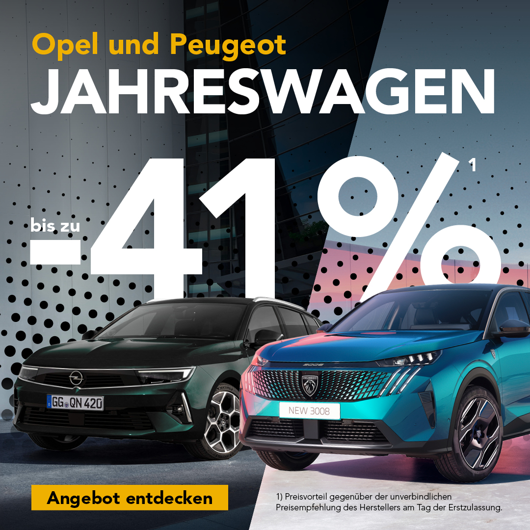 BEITRAG -41 Prozent Opel Astra ST + Peugeot 3008